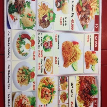 Thực đơn- Quán Ăn Pizza Yumi