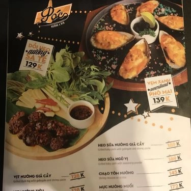 Thực đơn- Quán Ăn Póc Nướng & Bia