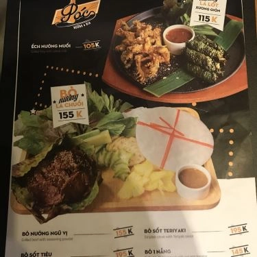 Thực đơn- Quán Ăn Póc Nướng & Bia