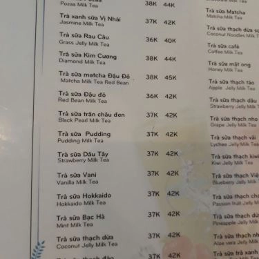 Thực đơn- Quán Ăn Pozaa Tea