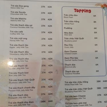 Thực đơn- Quán Ăn Pozaa Tea
