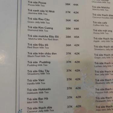 Thực đơn- Quán Ăn Pozaa Tea