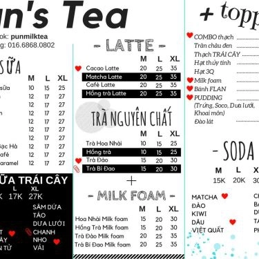 Tất cả hình- Quán Ăn Pun's Tea - Trà Sữa