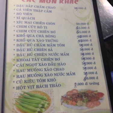 Thực đơn- Quán Ăn Quán 114