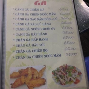 Thực đơn- Quán Ăn Quán 114