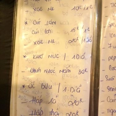 Thực đơn- Quán Ăn Hàu Nướng Hiệp Nghĩa