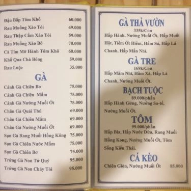 Thực đơn- Quán Ăn Quán 162 - Món Nướng