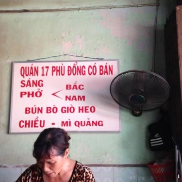 Thực đơn- Quán Ăn Phở Phù Đổng