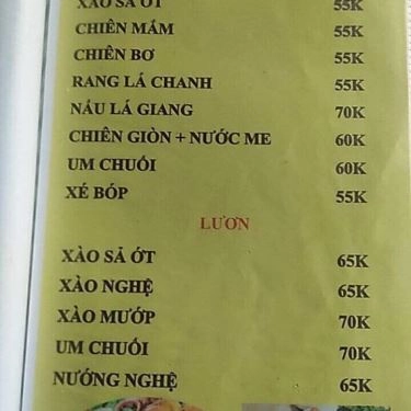 Thực đơn- Quán Ăn Quán 27 - Đặc Sản Gà Tre Đèo Le