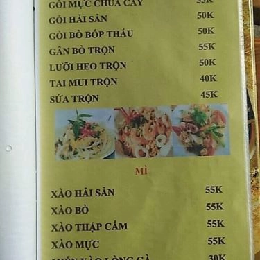 Thực đơn- Quán Ăn Quán 27 - Đặc Sản Gà Tre Đèo Le