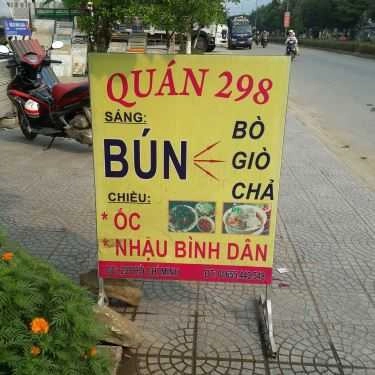 Thực đơn- Quán Ăn Quán 298 - Bún & Ốc