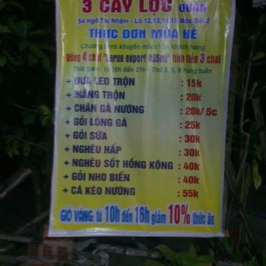 Tổng hợp- Quán Ăn Quán Nhậu 3 Cây Lộc