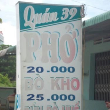 Tổng hợp- Quán Ăn Quán 39 - Phở, Bò Kho & Bún Bò Huế