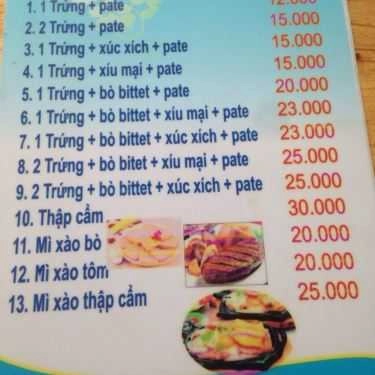 Thực đơn- Quán Ăn Quán 55 - Mì Ốp La & Bò Bít Tết
