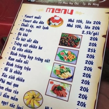 Thực đơn- Quán Ăn Quán 59 - Làng Yaourt Muối