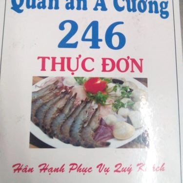 Thực đơn- Quán Ăn A Cường - Cao Đạt