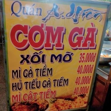 Thực đơn- Quán Ăn A Hiền - Vĩnh Khánh