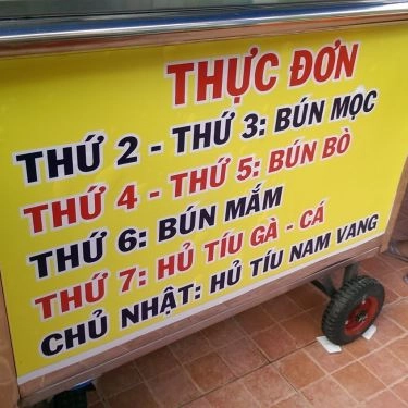 Thực đơn- Quán Ăn Ba Đỏ - Đường 20