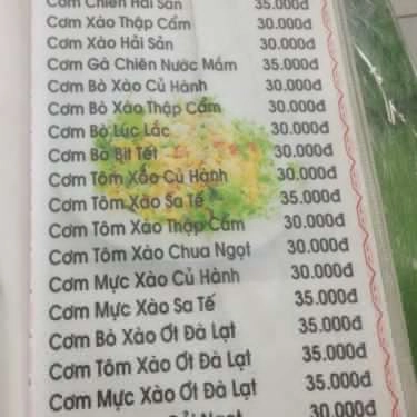 Thực đơn- Quán Ăn Bình Dân Tân Ký
