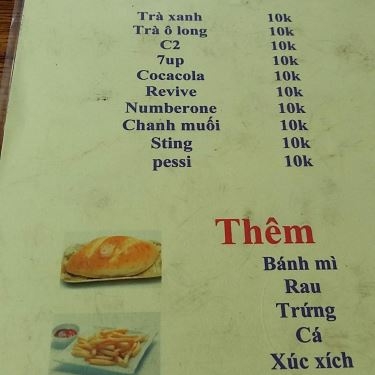 Thực đơn- Quán Ăn Bò Vàng - Bò Bít Tết & Bò Né