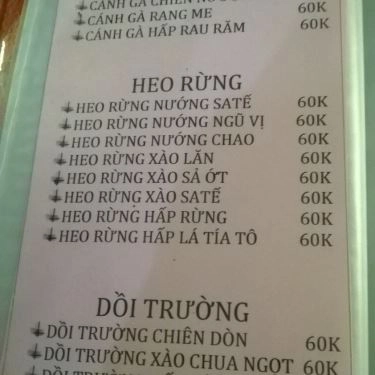 Thực đơn- Quán Ăn Cây Khế - Bò Lá Lốt Mỡ Chài