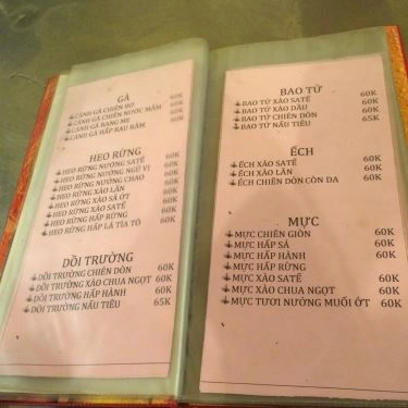 Thực đơn- Quán Ăn Cây Khế - Bò Lá Lốt Mỡ Chài