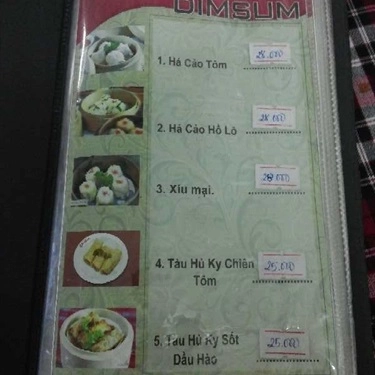 Thực đơn- Quán Ăn Dimsum - Ngô Gia Tự