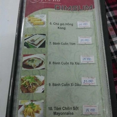 Thực đơn- Quán Ăn Dimsum - Ngô Gia Tự