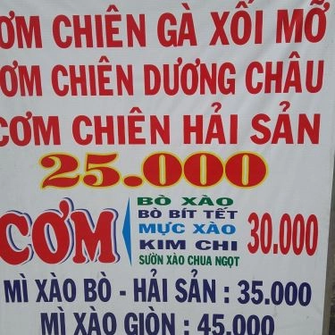 Thực đơn- Quán Ăn Quán Duy Phát 3 - Cơm Chiên & Mì Xào