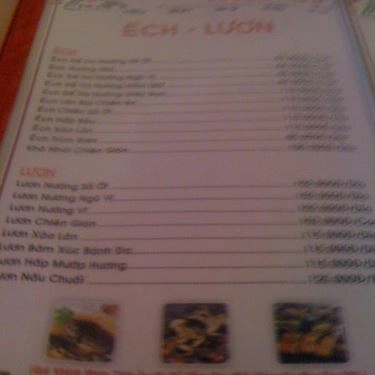 Thực đơn- Quán Ăn Gia Đình 04 - Làng Nướng Nam Bộ (cũ)