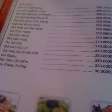 Thực đơn- Quán Ăn Gia Đình 04 - Làng Nướng Nam Bộ (cũ)