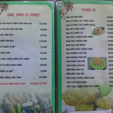 Thực đơn- 5 Mắm - Quán Ăn Gia Đình