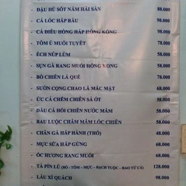 Thực đơn- 5 Mắm - Quán Ăn Gia Đình