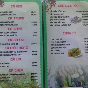 Thực đơn- 5 Mắm - Quán Ăn Gia Đình