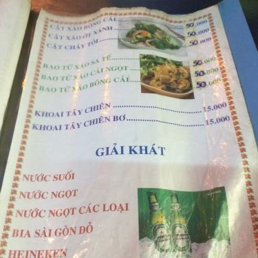 Thực đơn- A Vinh - Quán Ăn Gia Đình
