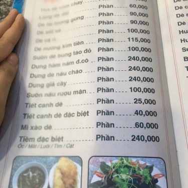 Thực đơn- Quán Ăn Gia Đình Bạn Tôi - Nguyễn Thượng Hiền