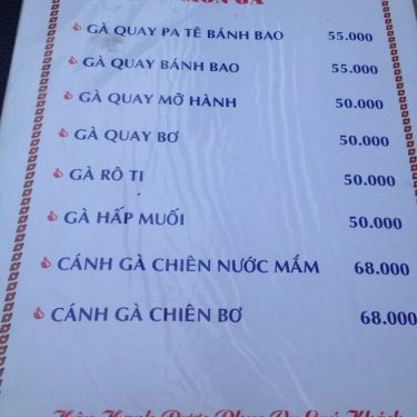 Thực đơn- Quán Ăn Gia Đình Tài Ký - Nguyễn Cảnh Chân