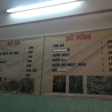 Thực đơn- Quán Ăn Hà Nội Gốc - Tùng Lâm - Phạm Ngọc Thạch