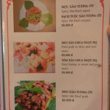 Thực đơn- Quán Ăn Hàn Quốc - Quang Trung