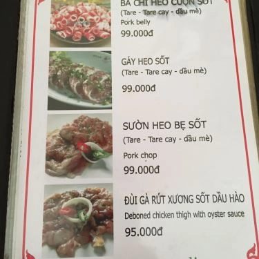 Thực đơn- Quán Ăn Hàn Quốc - Quang Trung