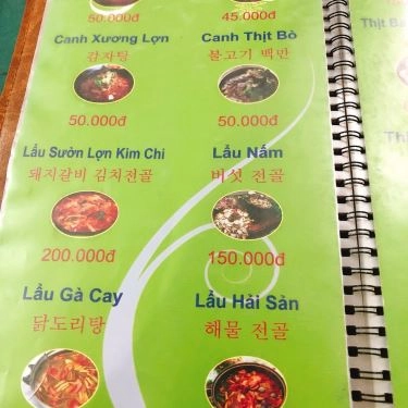 Thực đơn- Quán Ăn Hàn Quốc - Văn Cao