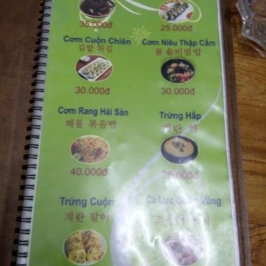 Thực đơn- Quán Ăn Hàn Quốc - Văn Cao