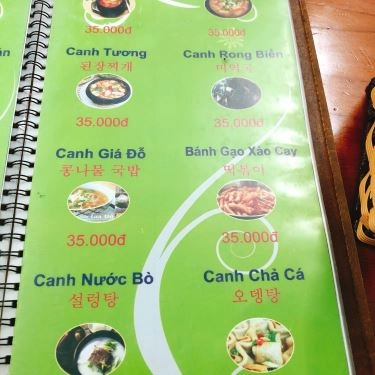 Thực đơn- Quán Ăn Hàn Quốc - Văn Cao