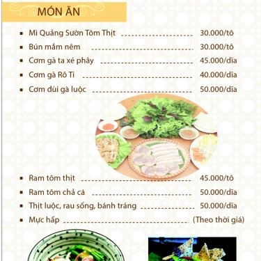 Thực đơn- Quán Ăn Hoa Cau - Đặc Sản Quảng Ngãi