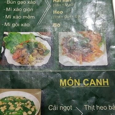 Thực đơn- Quán Ăn Hùng Ký