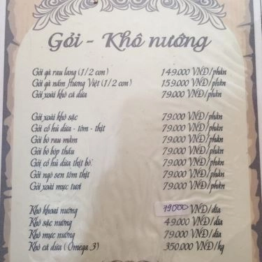 Thực đơn- Quán Ăn Hương Việt - 30 Tháng 4