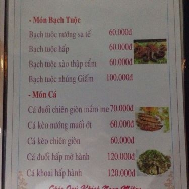 Thực đơn- Quán Ăn Linh - Hải Sản Bình Dân