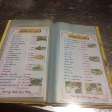 Thực đơn- Quán Ăn Linh - Hải Sản Bình Dân