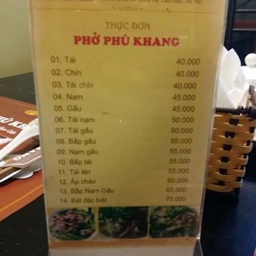 Thực đơn- Nhà Hàng Quán Ăn Ngon 3 Miền