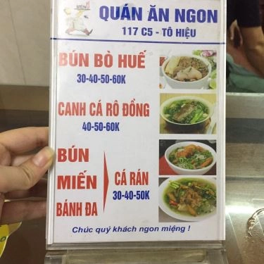 Thực đơn- Quán Ăn Ngon - Bún Bò Huế & Bún Riêu